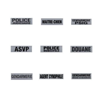 Bandeau d'identification rétro-réflechissant fond gris