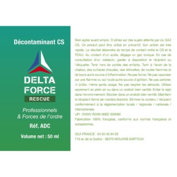 Spray décontaminant de première urgence