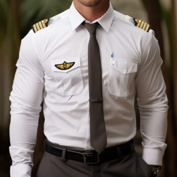 Chemise Pilote blanche manches longues