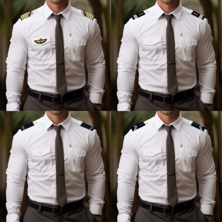 Chemise Pilote blanche manches longues – Image 6