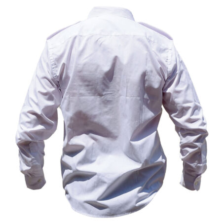 Chemise blanche manches longues - Brodée Sécurité avec pattes d'épaules – Image 2