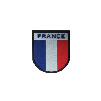 Ecusson brodé France - Bordure noire