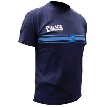 Tee-Shirt Police Municipale Bleu Marine - Cooldry
