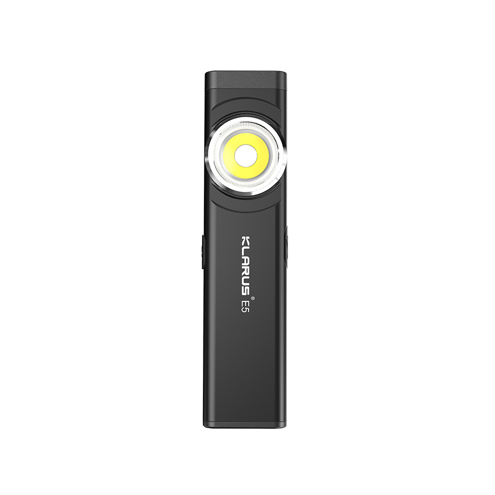 Lampe rechargeable à double source de lumière E5 - 600 lumens - noir