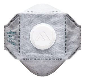 Masque EAGLE Respiratoire FFP3  plat pliable en carbone avec valve (Paquet de 10 pièces)