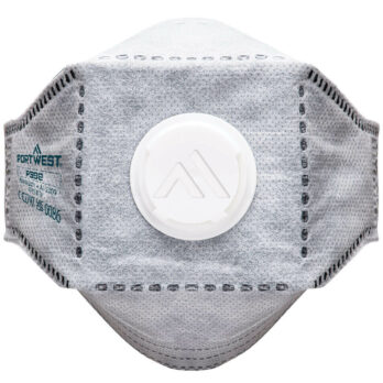 Masque EAGLE Respiratoire FFP3  plat pliable en carbone avec valve (Paquet de 10 pièces)