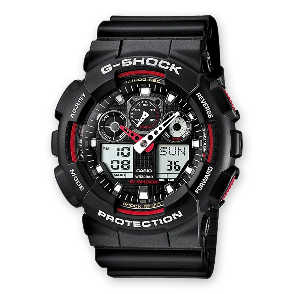 Montre G-Shock GA-100 noir/rouge