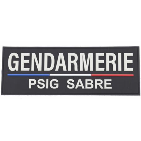 12 1 bandeau d'identification poitrine GENDARMERIE PSIG SABRE en pvc