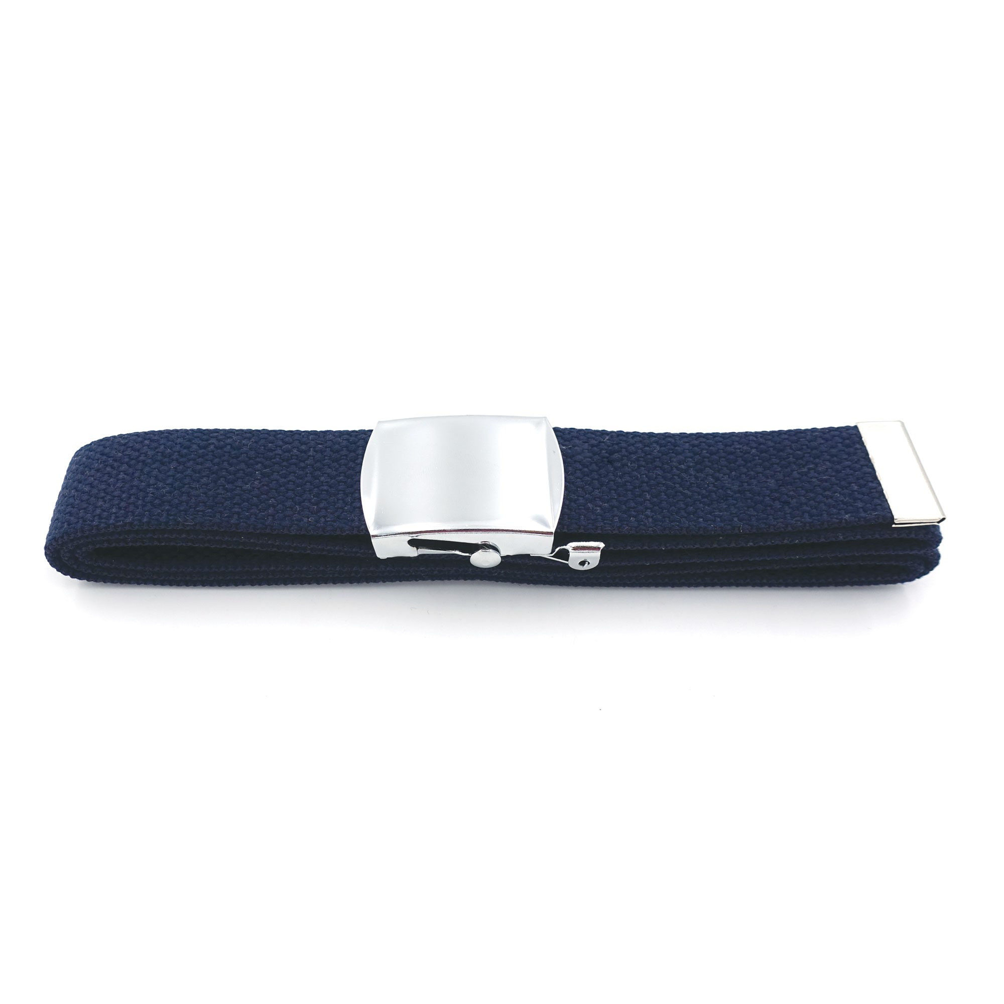 CEINTURE SANGLE BLEUE  BOUCLE ARGENT