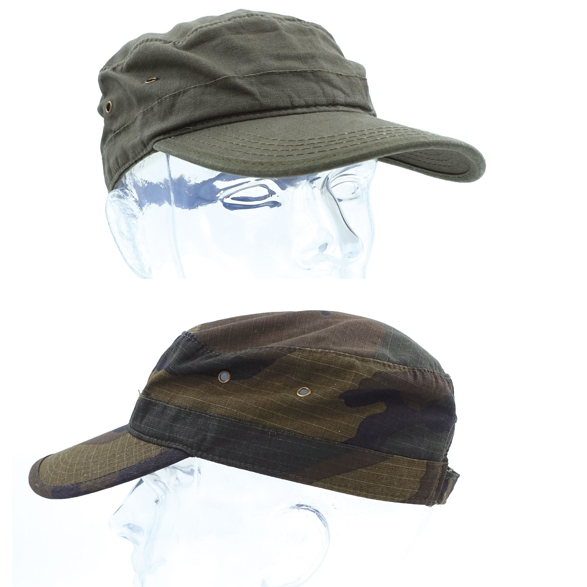 Casquette Militaire Type US vert armée ou camouflage