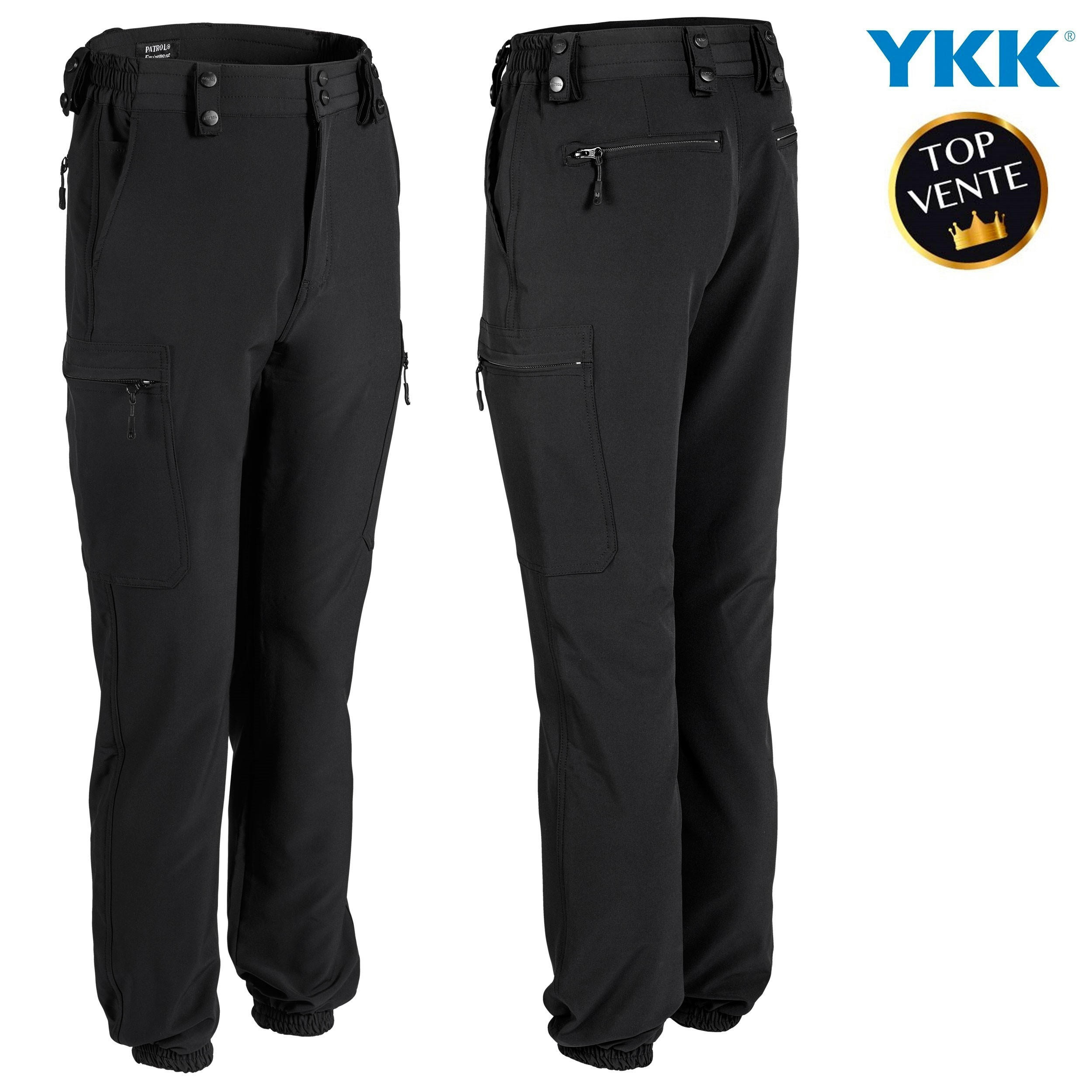 PANTALON INTERVENTION LEGER MAT NOIR  poches latérales