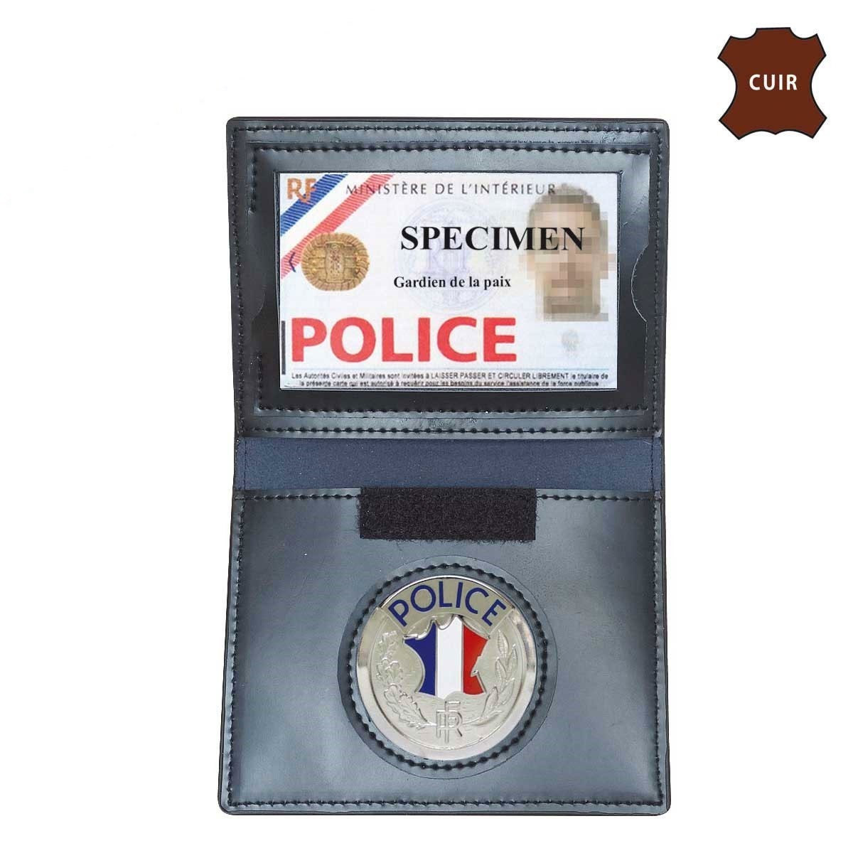 PORTE FEUILLE POLICE 2 VOLETS AVEC EMPLACEMENT CARTE NAVIGO