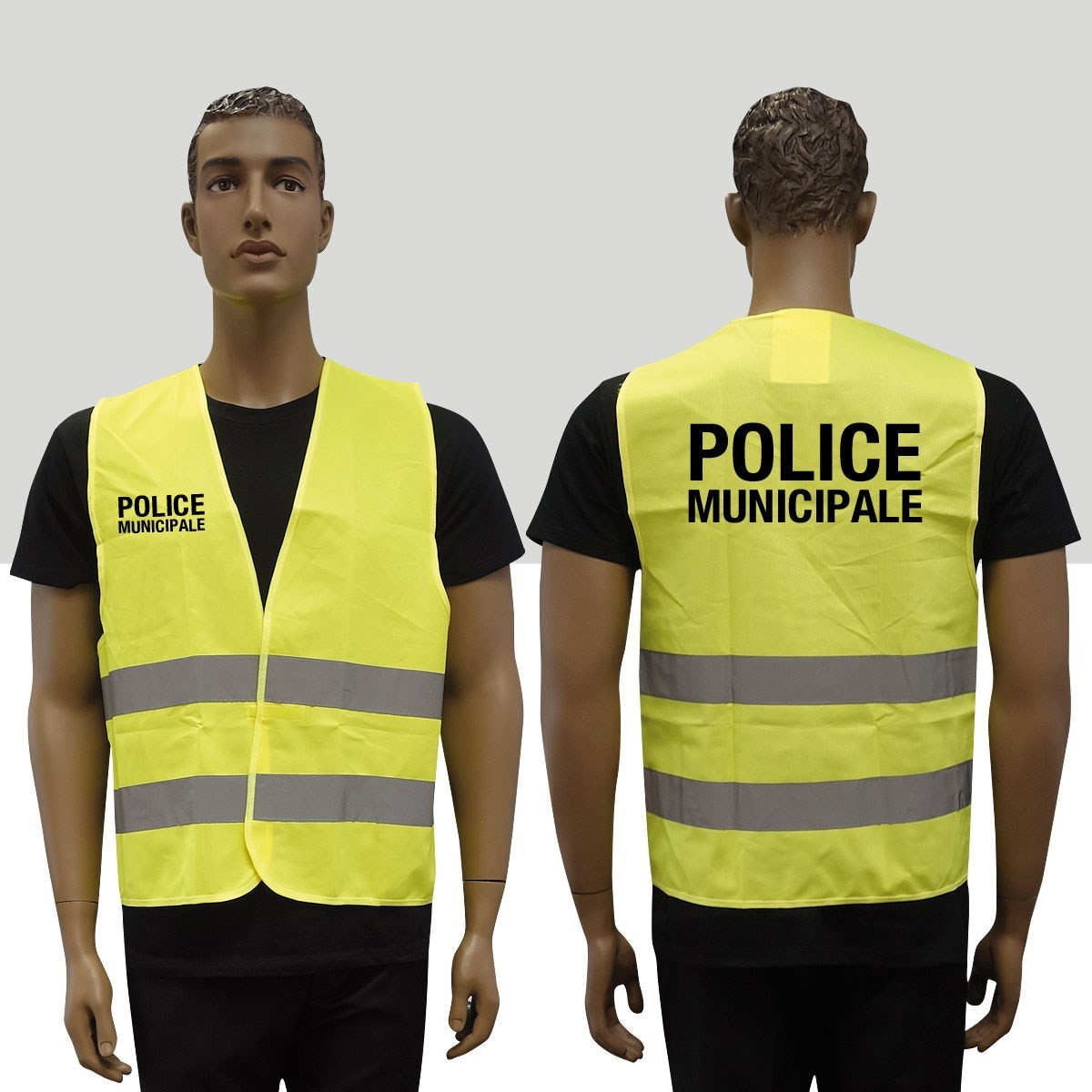 GILET FLUO HAUTE VISIBILITE POLICE MUNICIPALE