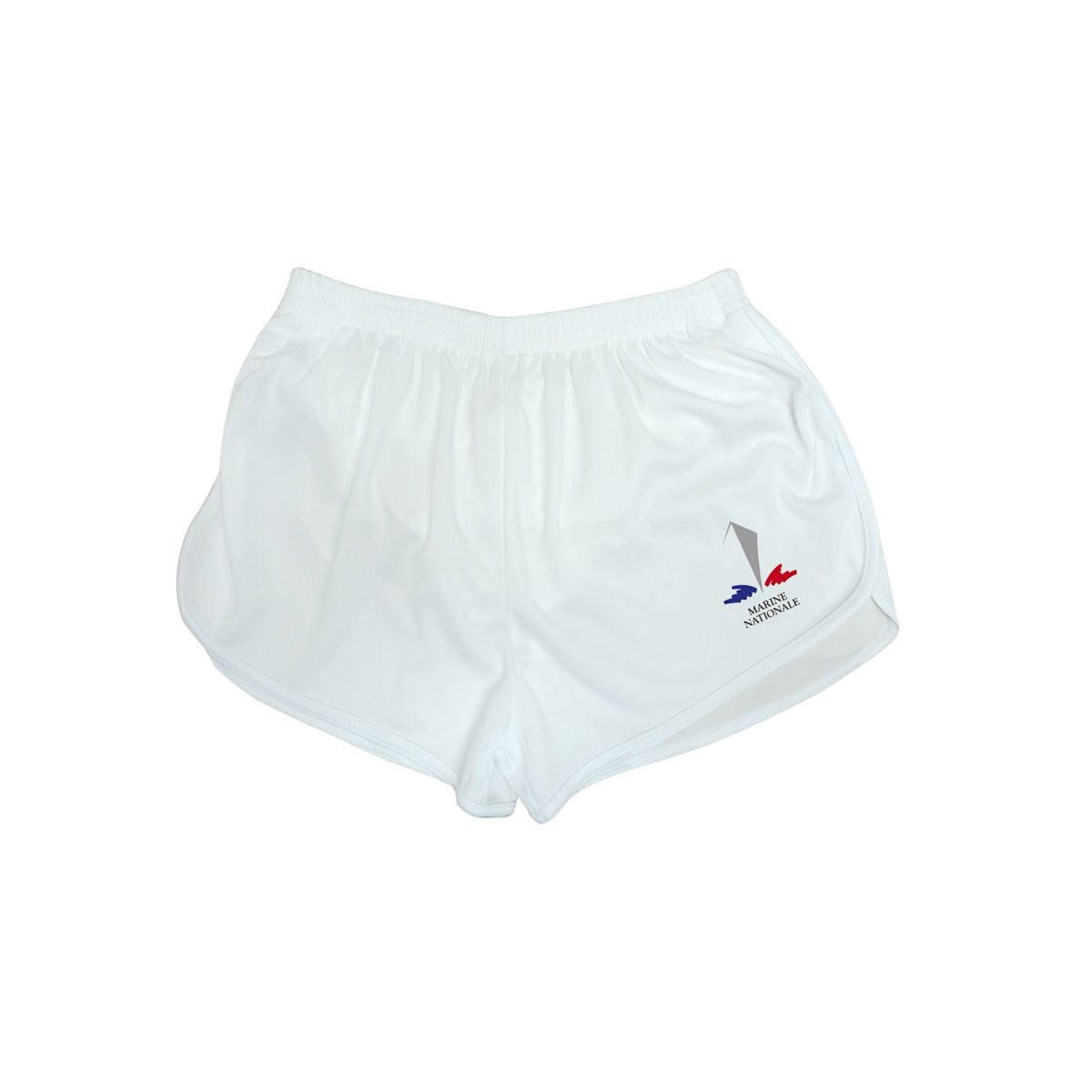 SHORT COOLDRY BLANC IMPRIME LOGO MARINE NATIONALE