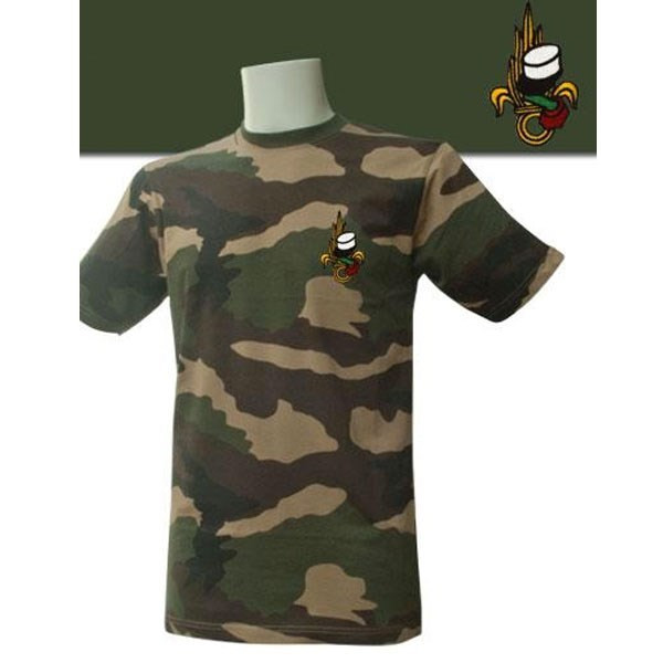 TEE SHIRT MANCHES COURTES CAMOUFLAGE BRODE LEGION