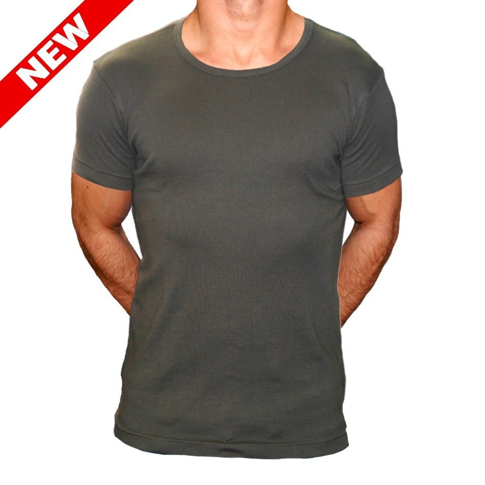 TEE SHIRT SLIM VERT COTE 1X1