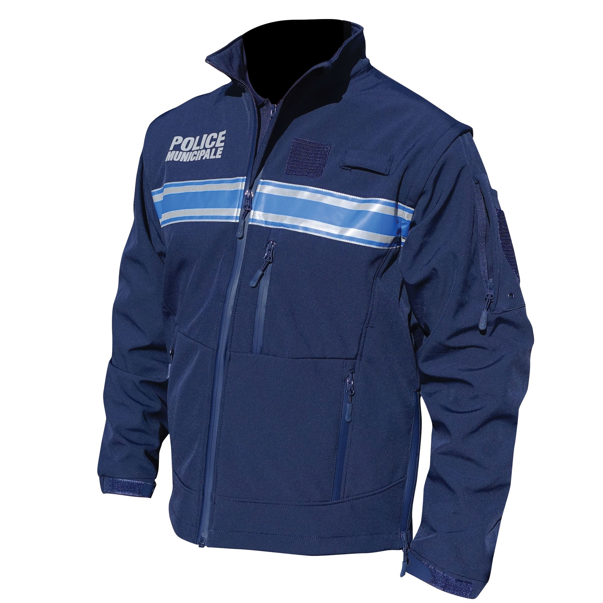 BLOUSON SOFTSHELL POLICE MUNICIPALE 2 EN1 MANCHES AMOVIBLES