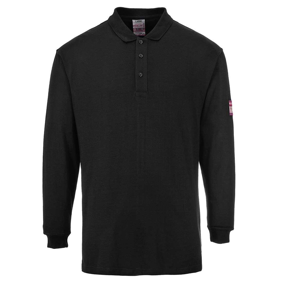 FR10BKR Polo manches longues Modaflame Noir Polo manches longues Modaflame