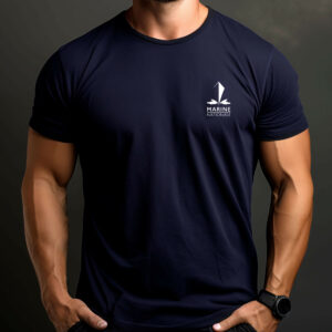 Tee-shirt Marine Nationale bleu marine marquage recto/verso