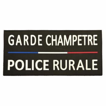 flap garde champetre police rurale gomme noir 280 x 130 mm Police rurale - Vêtements | Equipements