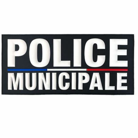 Flap police municipale gomme noir 280 x 130 mm