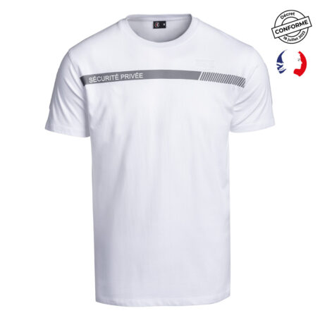 T-SHIRT SÉCU-ONE SÉCURITÉ PRIVÉE BLANC - XS