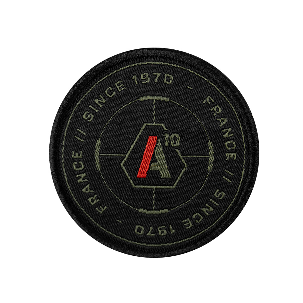 Patch SIGNATURE SINCE 1970 brodé vert olive/rouge