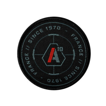 Patch SIGNATURE SINCE 1970 brodé gris béton/rouge