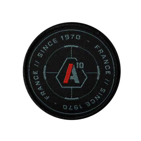 Patch SIGNATURE SINCE 1970 brodé gris béton/rouge