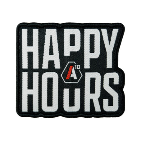 Patch SIGNATURE HAPPY HOURS brodé blanc/rouge