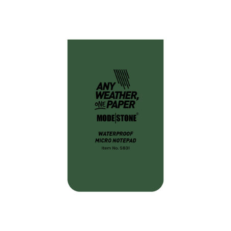 Mini carnet tout-temps 28 pages 50 x 85 mm vert olive