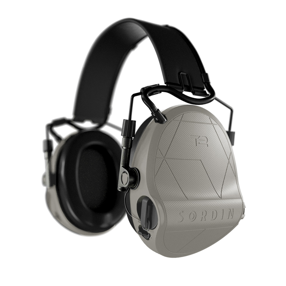 Casque anti-bruit Suprême T2 tan serre-tête cuir noir