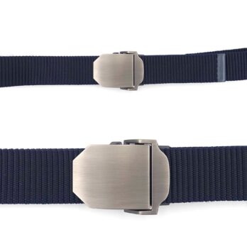 CEINTURE SANGLE BLEU MARINE BOUCLE METAL