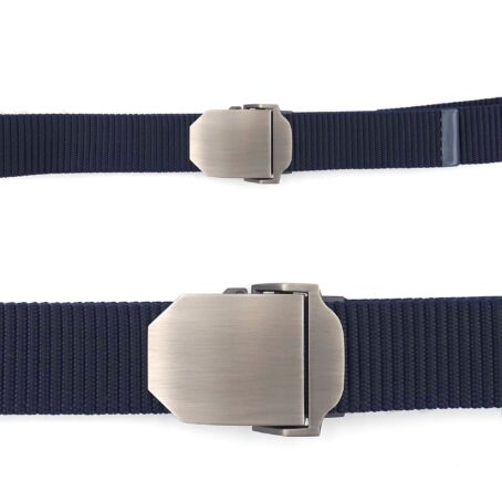 CEINTURE SANGLE BLEU MARINE BOUCLE METAL