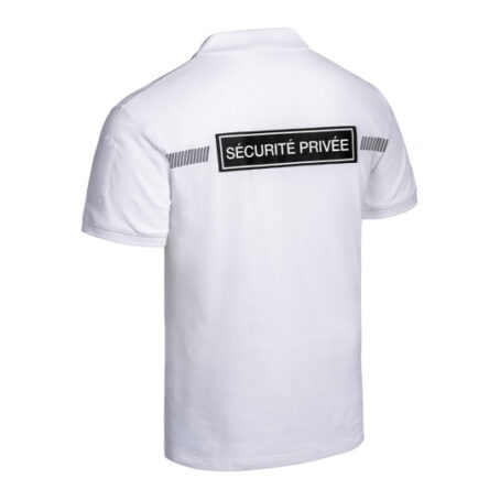 Polo SÉCU-ONE Sécurité Privée blanc – Image 4
