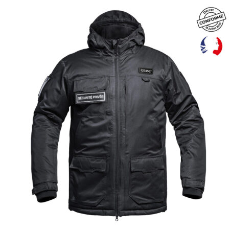 Parka Hardshell SÉCU-ONE WF 150 flap Sécurité Privée noir – Image 2