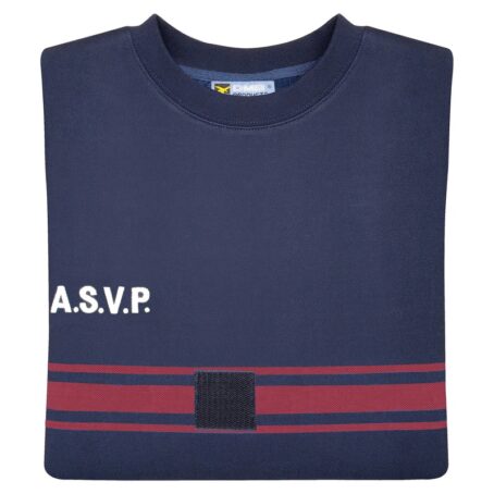 Sweat coton/acrylique Bande bordeaux