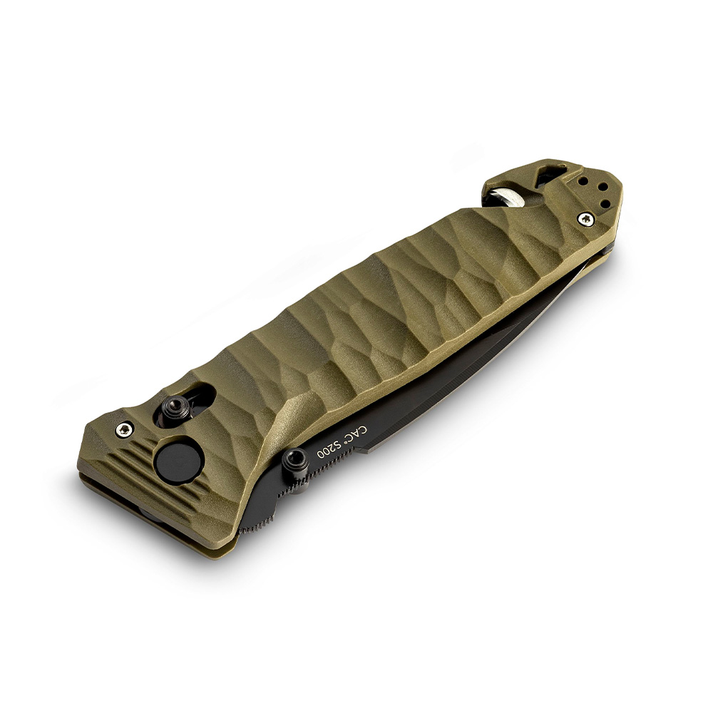 39.220218v4 Couteau de poche Cac S200 serration PA6 vert olive Couteau de poche Cac S200 serration PA6 vert olive – Image 4