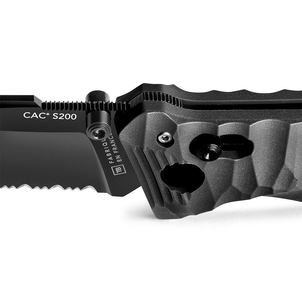 39.220219v2 Couteau de poche Cac S200 serration PA6 noir Couteau de poche Cac S200 serration PA6 noir – Image 2