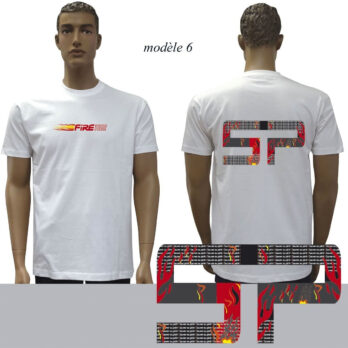 T-SHIRT BLANC IMPRIME POMPIERS : 20 modèles