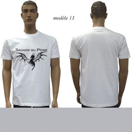 T-SHIRT BLANC IMPRIME POMPIERS : 20 modèles