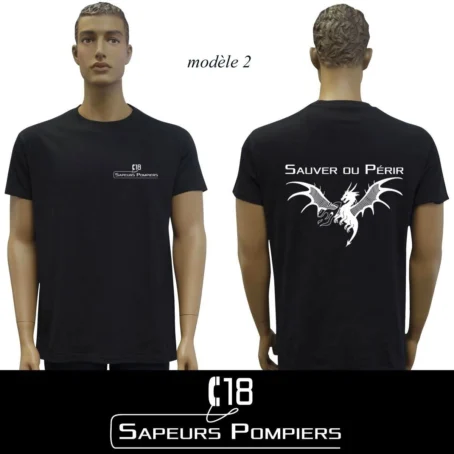 Tshirt noir Sapeur Pompier : 20 modèles