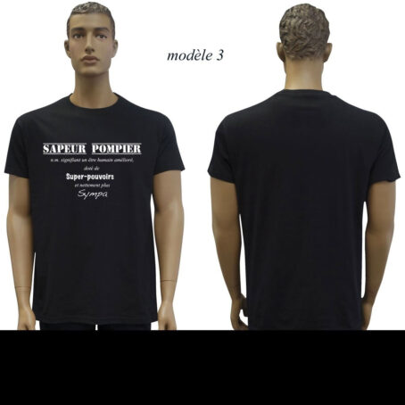 Tshirt noir Sapeur Pompier : 20 modèles