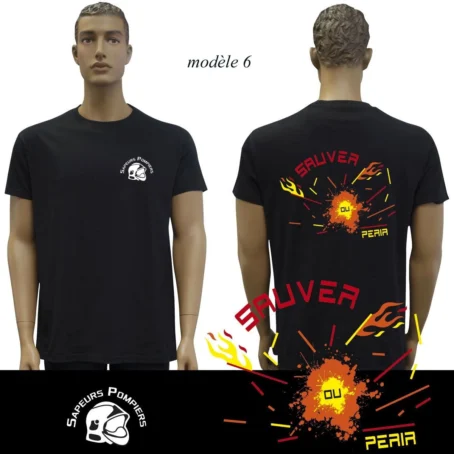 Tshirt noir Sapeur Pompier : 20 modèles