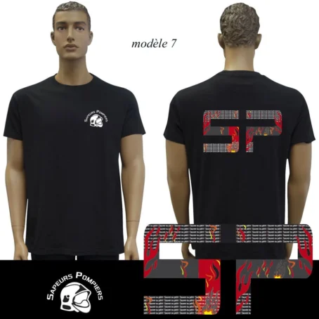 Tshirt noir Sapeur Pompier : 20 modèles