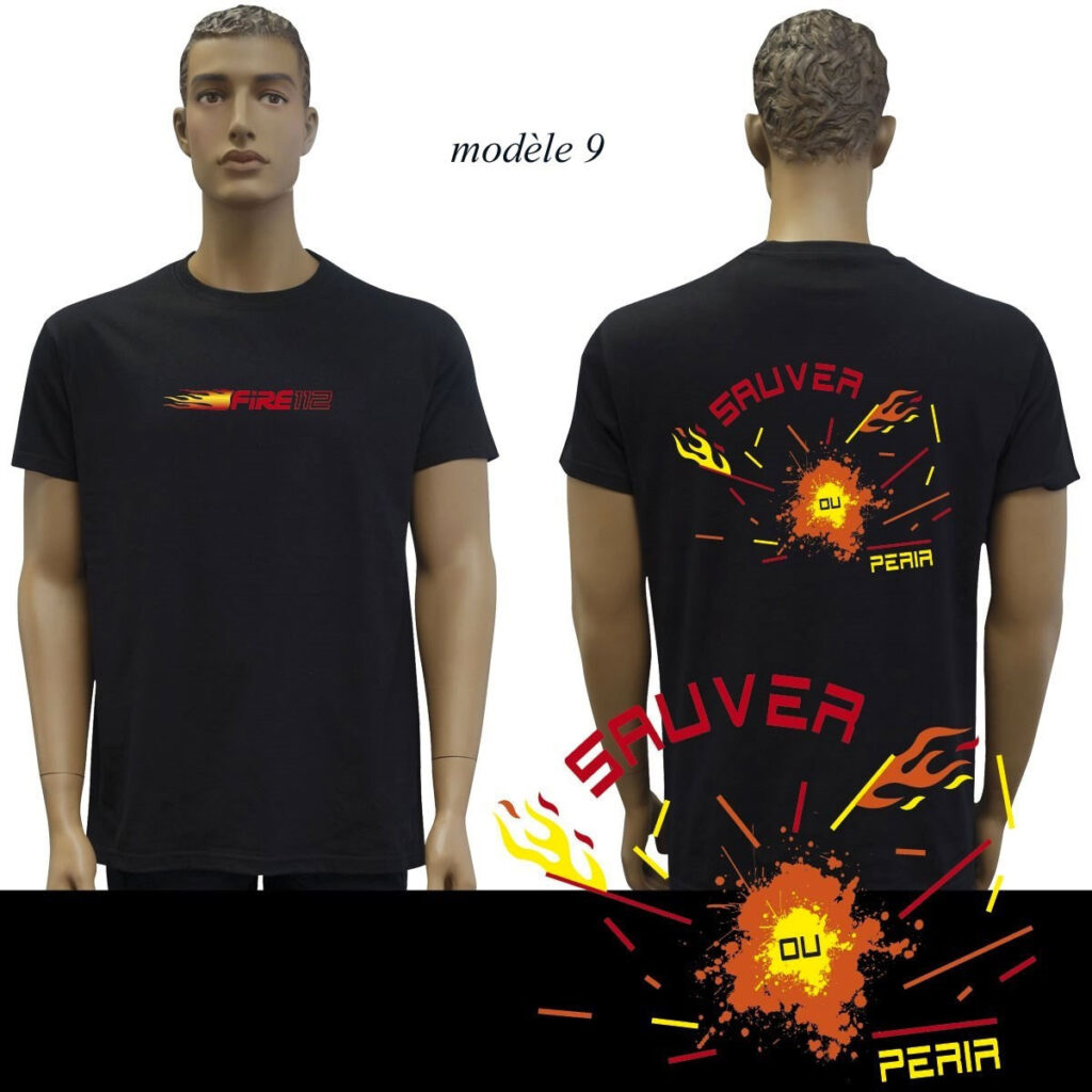 Tshirt noir Sapeur Pompier : 20 modèles