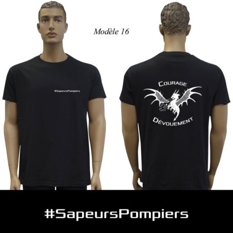 Tshirt noir Sapeur Pompier : 20 modèles