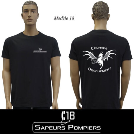 Tshirt noir Sapeur Pompier : 20 modèles
