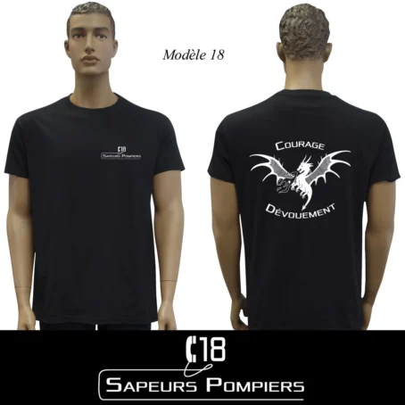 Tshirt noir Sapeur Pompier : 20 modèles