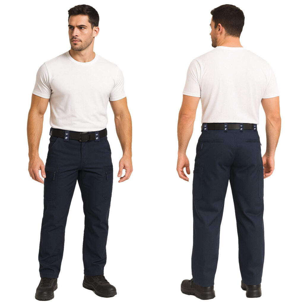 Pantalon d'intervention léger bleu poches latérales